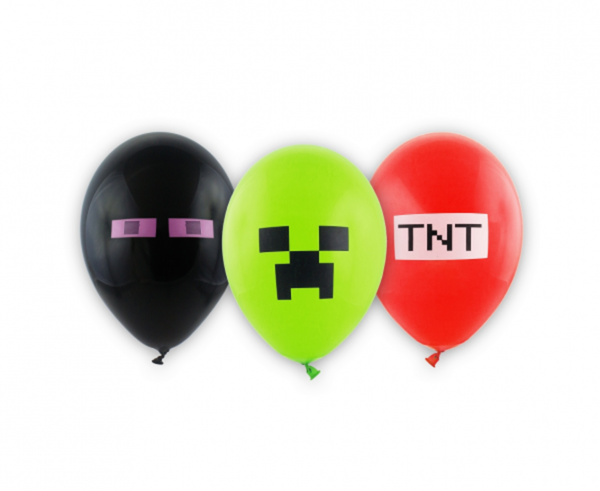 Godan Minecraft-Luftballons 30 cm | 6 Stück