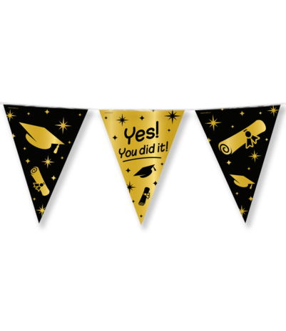 Paper Dreams Geslaagd Vlaggenlijn Slinger You did it! Classy | 10 meter Paper Dreams Geslaagd Vlaggenlijn Slinger You did it! Classy | 10 meter