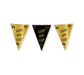 Paper Dreams Vlaggenlijn Slinger Happy New Year Classy | 10 meter Paper Dreams Vlaggenlijn Slinger Happy New Year Classy | 10 meter