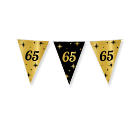 Paper Dreams Flaggengirlande „65 Jahre Stilvoll“ | 10 Meter