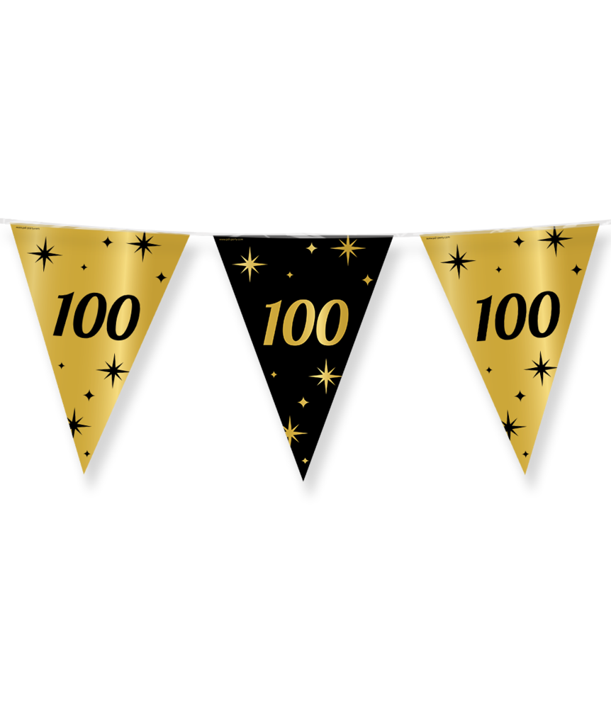 Paper Dreams Guirlande de drapeaux 100 ans d'élégance | 10 mètres Paper Dreams Guirlande de drapeaux 100 ans d'élégance | 10 mètres