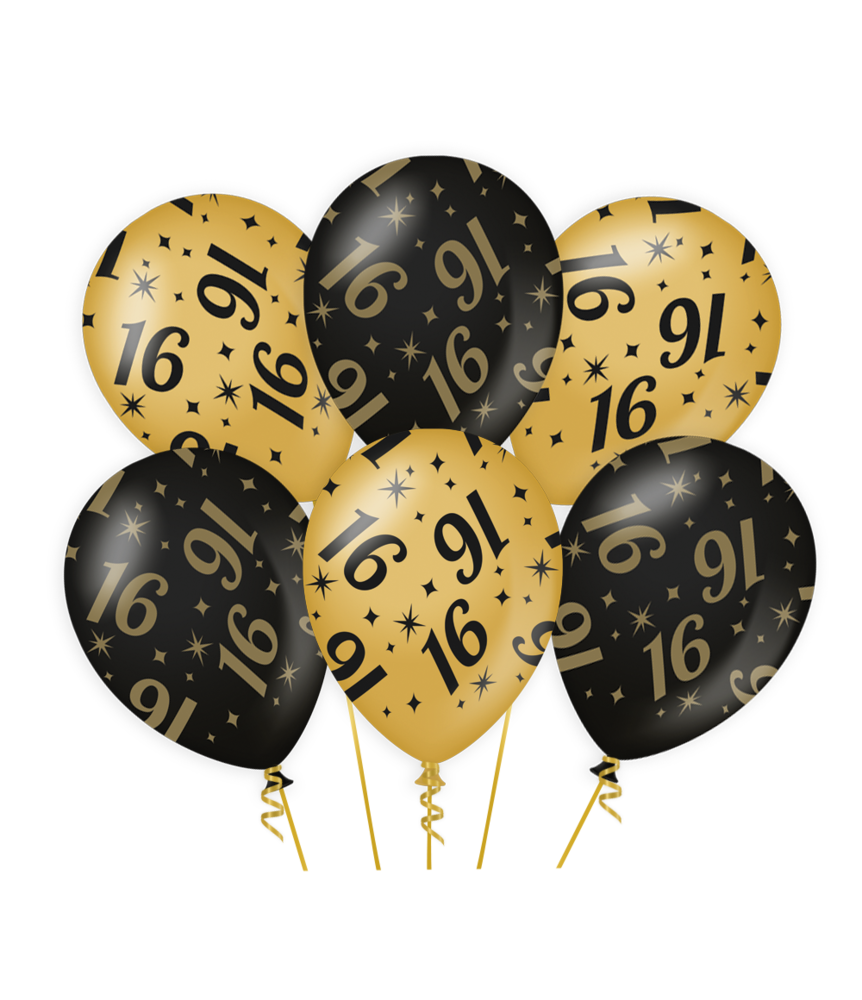 Paper Dreams 16 Years Classy Balloons 30cm | 6 pieces
