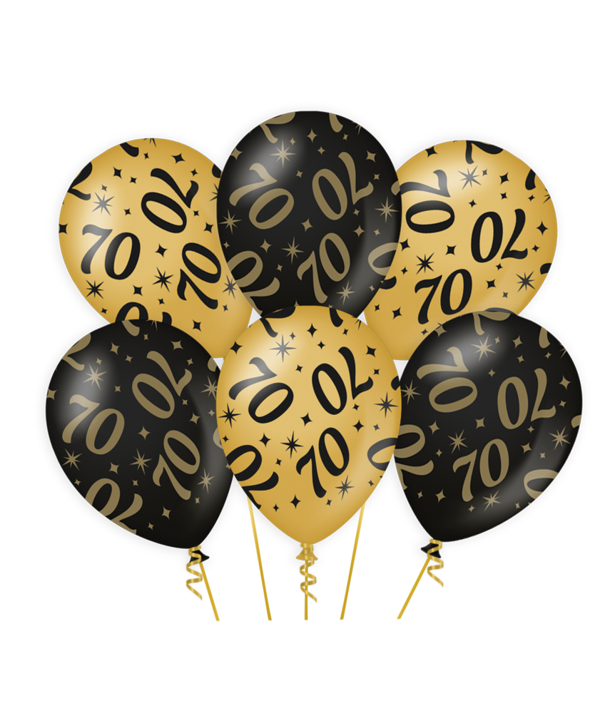 Paper Dreams 70 Jahre Stilvolle Luftballons 30 cm | 6 Stück