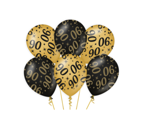 Paper Dreams Ballonnen 90 jaar Classy 30cm | 6 stuks Paper Dreams Ballonnen 90 jaar Classy 30cm | 6 stuks
