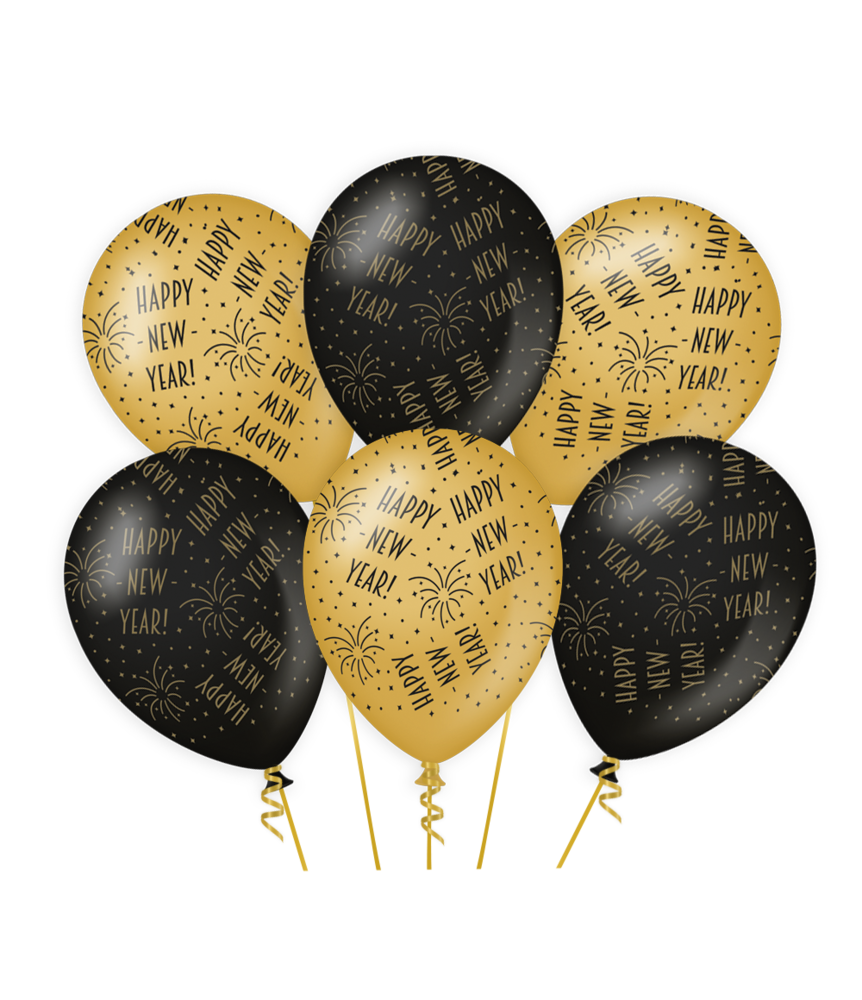 Paper Dreams Happy New Year Balloons 30cm | 6 pieces