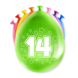 Paper Dreams 14th Birthday Party Balloons 30cm | 8 pieces
