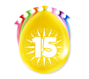 Paper Dreams Ballonnen 15 jaar Party 30cm | 8 stuks Paper Dreams Ballonnen 15 jaar Party 30cm | 8 stuks