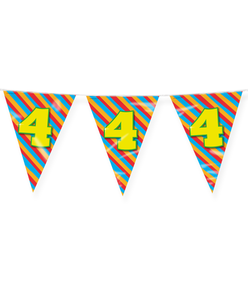 Paper Dreams Flag Garland 4 Years Party 10 m | per piece