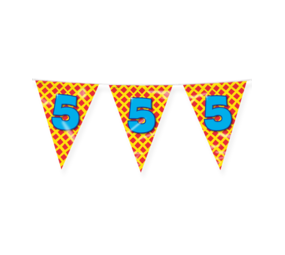Paper Dreams Vlaggenlijn Slinger 5 jaar Party 10 mtr | per stuk Paper Dreams Vlaggenlijn Slinger 5 jaar Party 10 mtr | per stuk