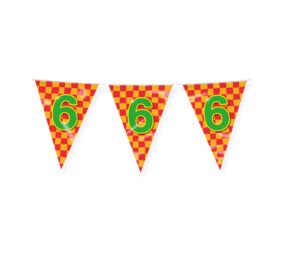 Paper Dreams Flag Garland Garland 6 Years Party 10 m | per piece