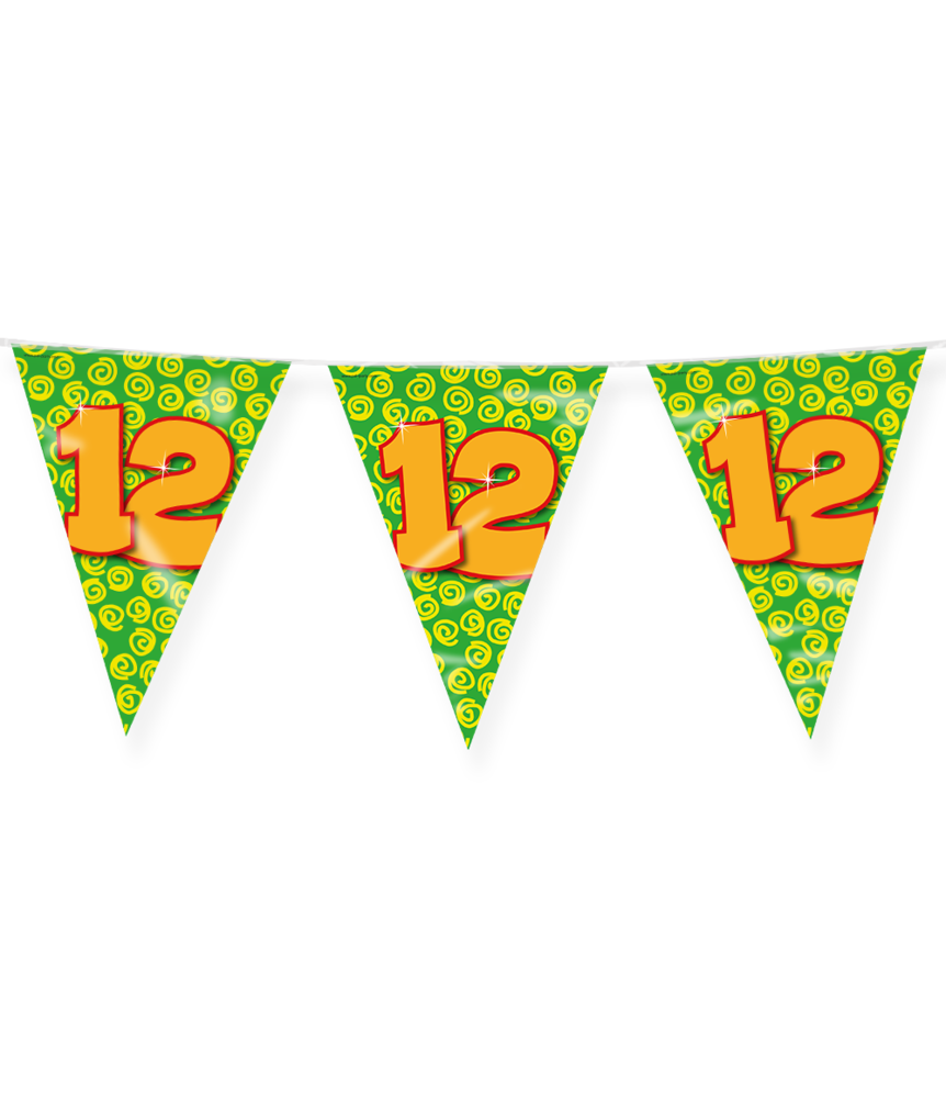 Paper Dreams Flaggengirlande zum 12. Geburtstag, 10 m | pro Stück