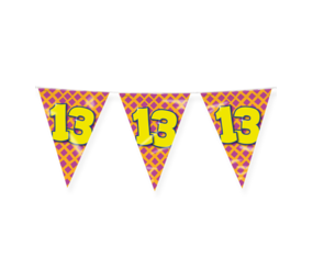 Paper Dreams Flag Garland 13 Years Party 10 m | per piece