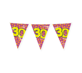 Paper Dreams Flag Garland 30 Years Party 10 m | per piece