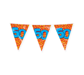 Paper Dreams Vlaggenlijn Slinger 50 jaar Party 10 mtr | per stuk Paper Dreams Vlaggenlijn Slinger 50 jaar Party 10 mtr | per stuk