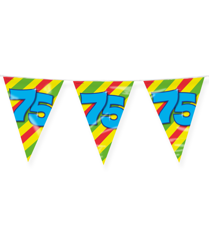 Paper Dreams Flaggengirlande zum 75-jährigen Jubiläum, 10 m | pro Stück