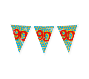 Paper Dreams Flag Garland 90 Years Party 10 m | per piece Paper Dreams Flag Garland 90 Years Party 10 m | per piece