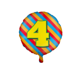 Paper Dreams Helium ballon 4 jaar party | 45cm Paper Dreams Helium ballon 4 jaar party | 45cm