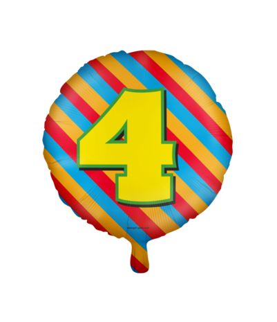 Paper Dreams Helium ballon 4 jaar party | 45cm Paper Dreams Helium ballon 4 jaar party | 45cm