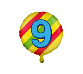 Paper Dreams Helium ballon 9 jaar party | 45cm Paper Dreams Helium ballon 9 jaar party | 45cm