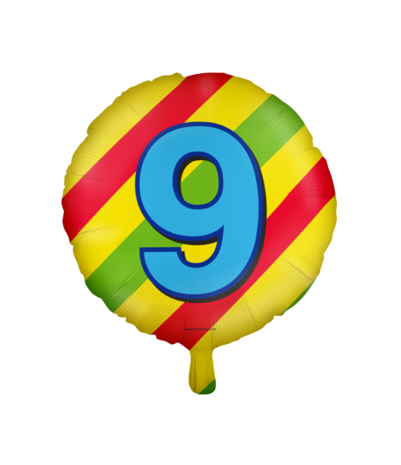 Paper Dreams Ballon à l'hélium pour une fête de 9 ans | 45 cm Paper Dreams Ballon à l'hélium pour une fête de 9 ans | 45 cm