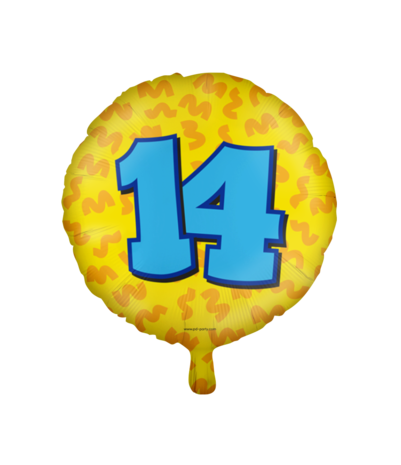 Paper Dreams Helium ballon 14 jaar party | 45cm Paper Dreams Helium ballon 14 jaar party | 45cm