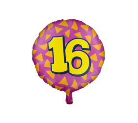 Paper Dreams Helium ballon 16 jaar party | 45cm Paper Dreams Helium ballon 16 jaar party | 45cm