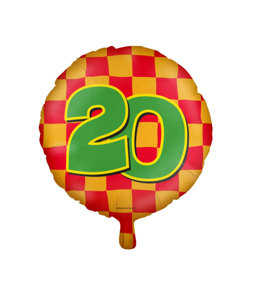 Paper Dreams Heliumballon für die 20-Jahre-Party, 45 cm (unaufgeblasen) | pro Stück