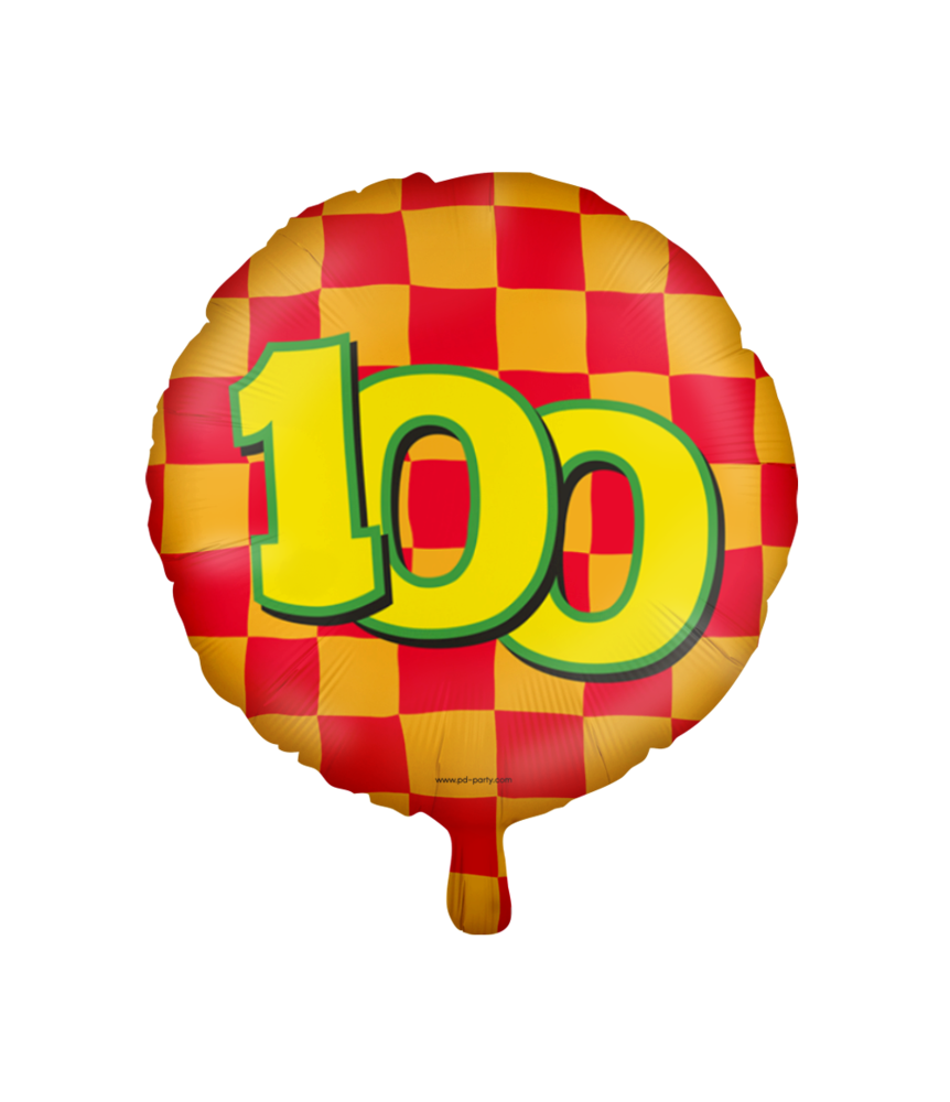 Paper Dreams Helium ballon 100 jaar party 45cm | per stuk Paper Dreams Helium ballon 100 jaar party 45cm | per stuk