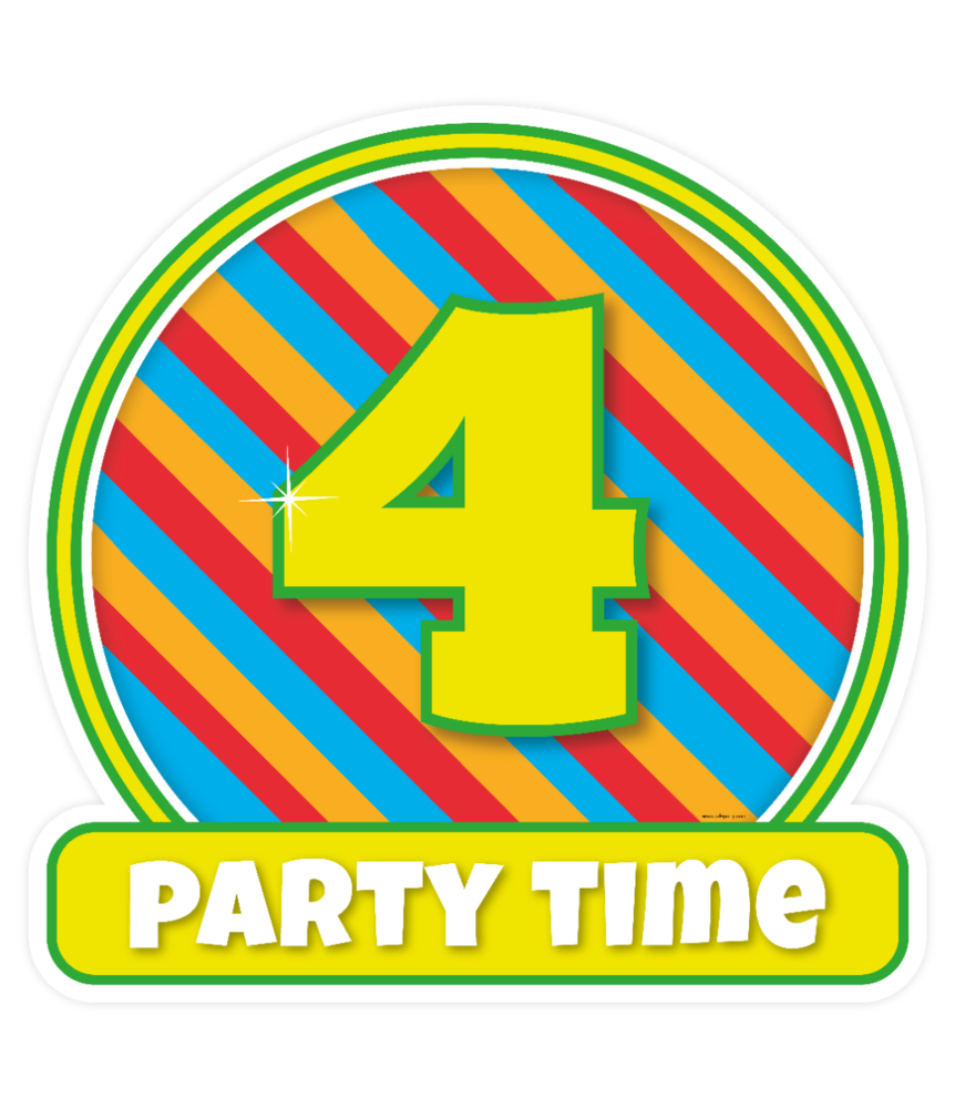 Paper Dreams Deurbord 4 jaar party | 50cm Paper Dreams Deurbord 4 jaar party | 50cm