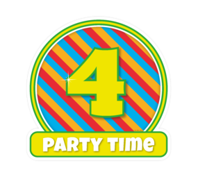 Paper Dreams Door sign 4 years party | 50cm