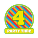 Paper Dreams Door sign 4 years party | 50cm
