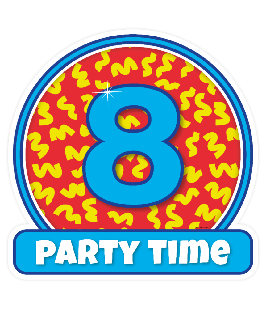 Paper Dreams Panneau de porte « Fête des 8 ans » | 50 cm