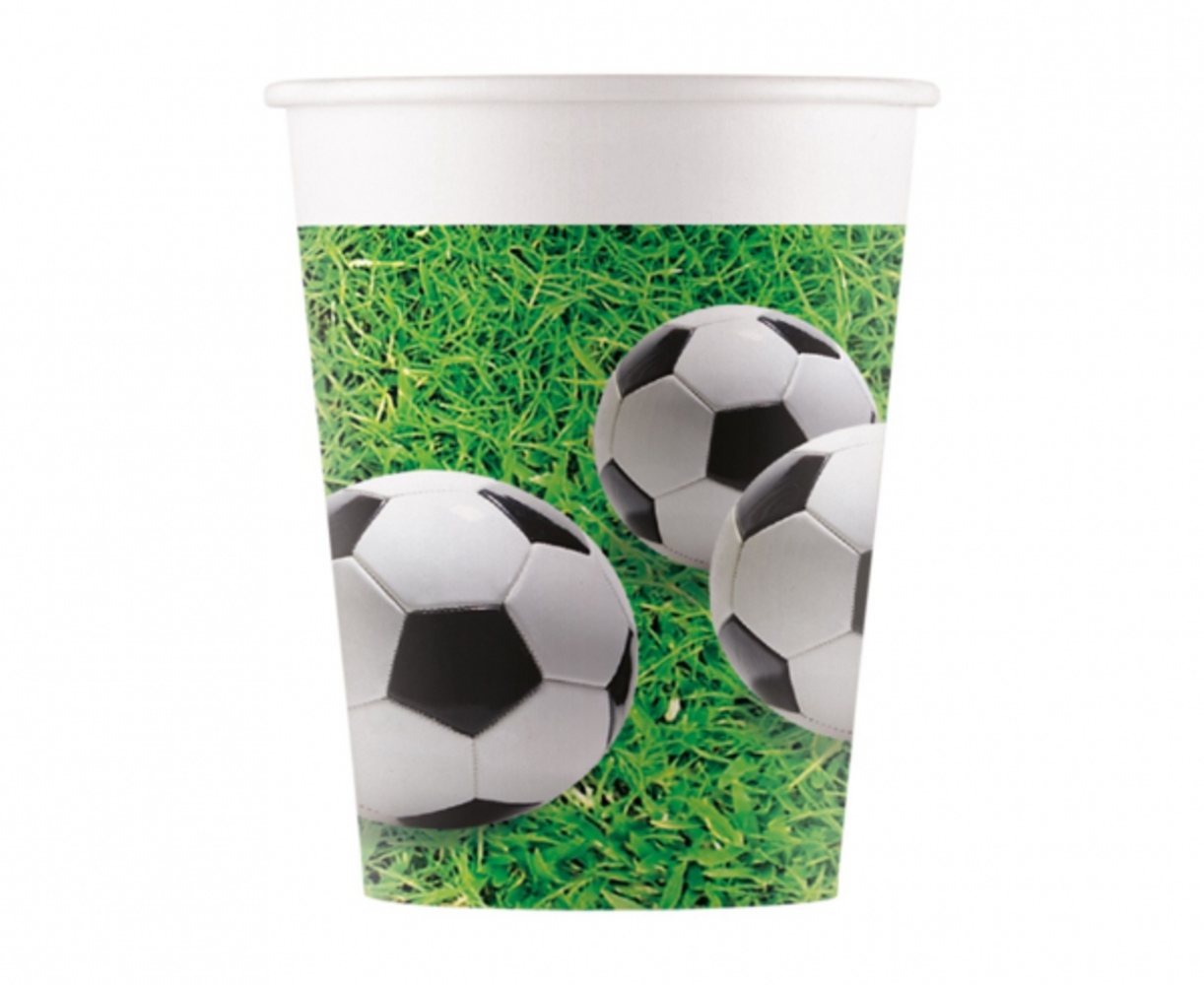 Procos Party Fußballbecher 200 ml | 8 Stück