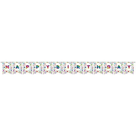 Creative Converting Rainbow Letter Garland Happy Birthday | 2.74x20cm