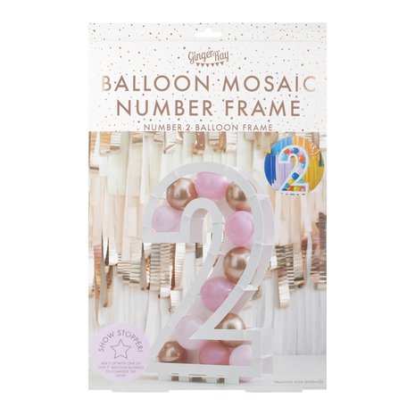 Ginger Ray Mosaïque de ballons standard numéro 2 | par pièce