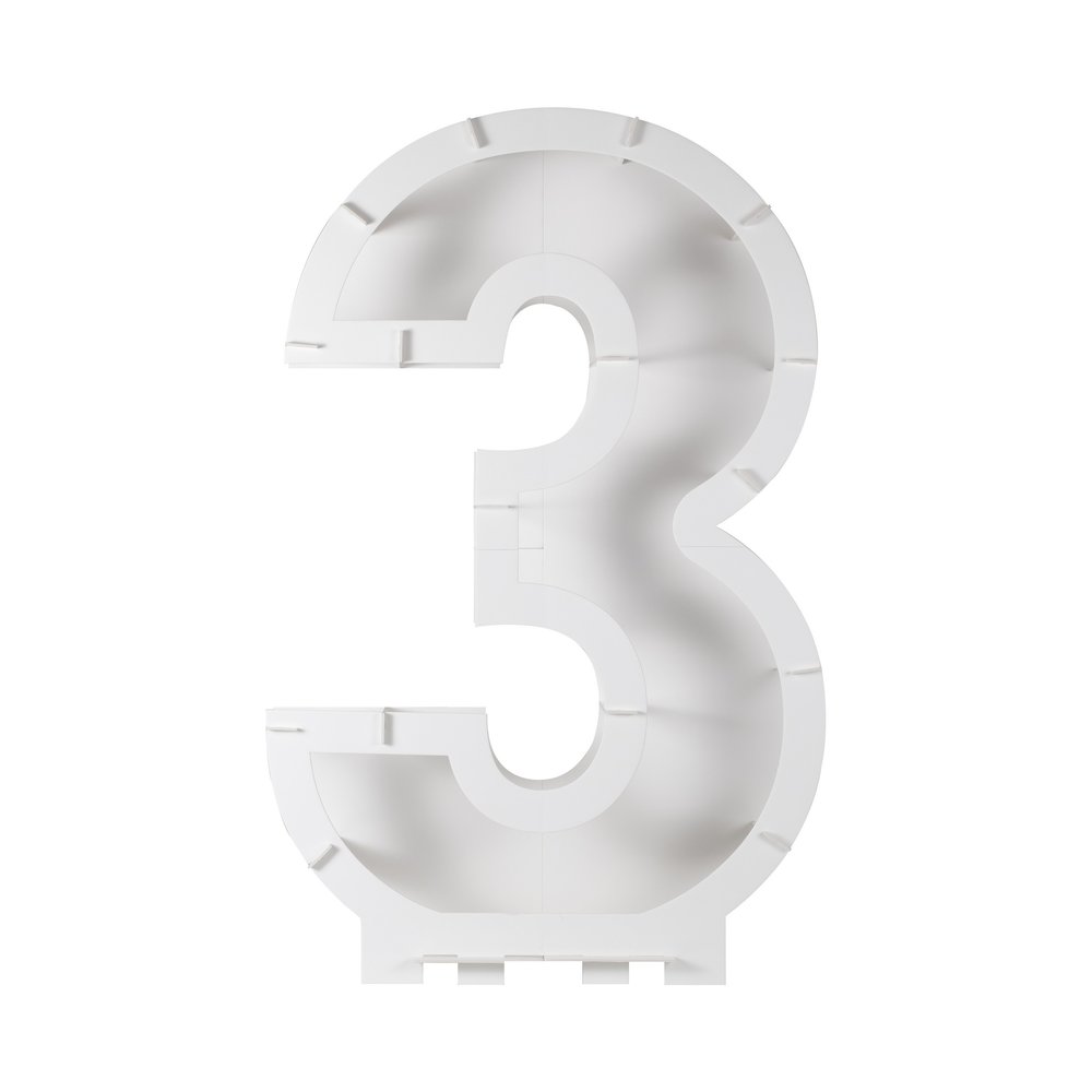 Ginger Ray Ballonnen mozaïek standaard cijfer 3 | per stuk