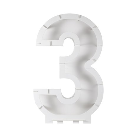 Ginger Ray Ballonnen mozaïek standaard cijfer 3 | per stuk