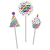 Creative Converting Rainbow Cake Picks | 3 pieces