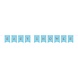 Creative Converting Baby Shower Letter Garland Blue and Silver | 176x15cm