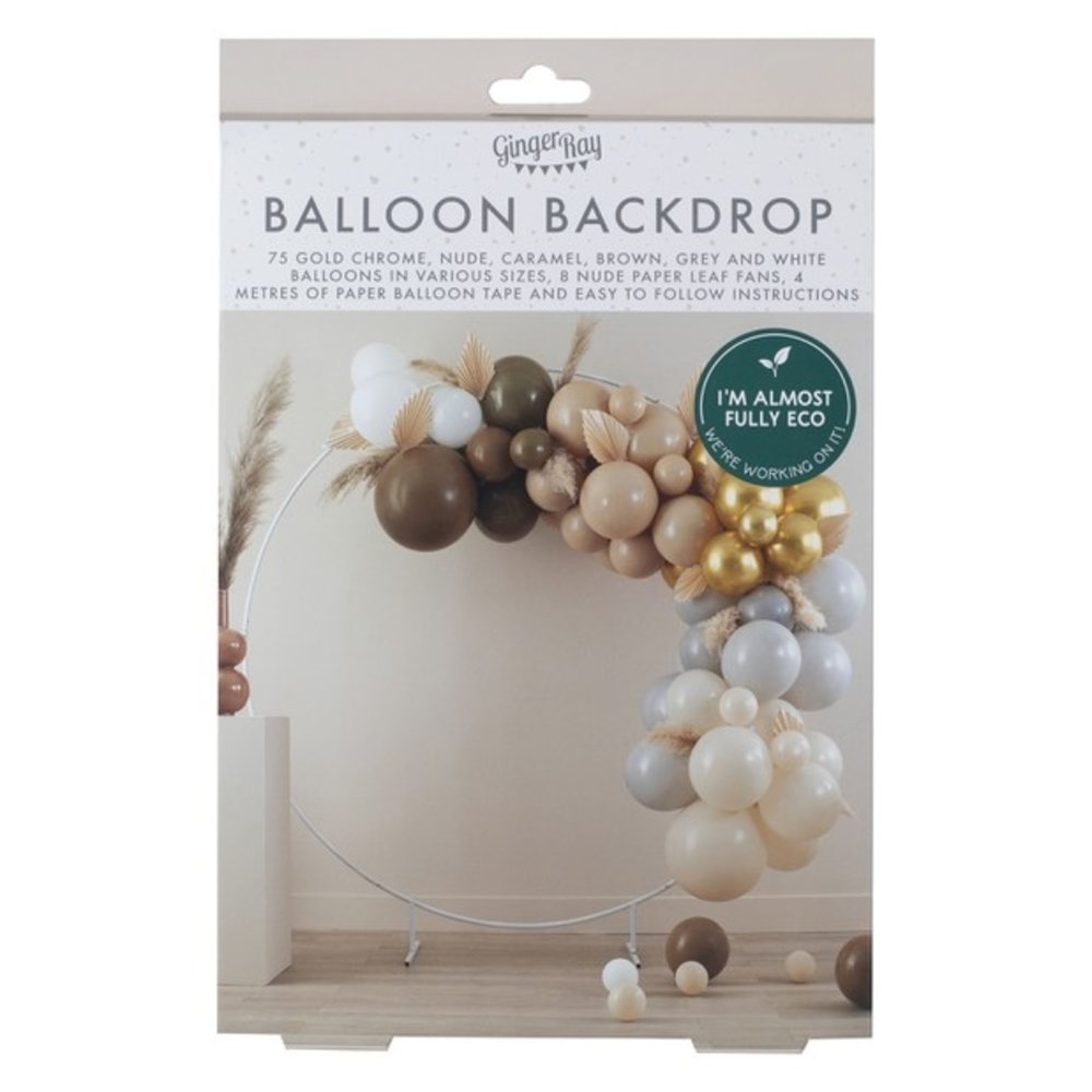 Ginger Ray Ballonboog DIY bruin-taupe-nude | per kit Ginger Ray Ballonboog DIY bruin-taupe-nude | per kit