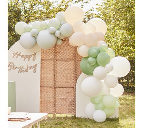 Ginger Ray Ballonbogen zum Selbermachen, salbeigrün, weiß und hautfarben | pro Set