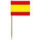 WeFiesta Pics à cocktail aux couleurs du drapeau espagnol rouge et jaune | 50 pièces