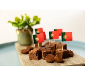 WeFiesta Prikkers vlag Portugal Groen - Rood | 50 stuks WeFiesta Prikkers vlag Portugal Groen - Rood | 50 stuks