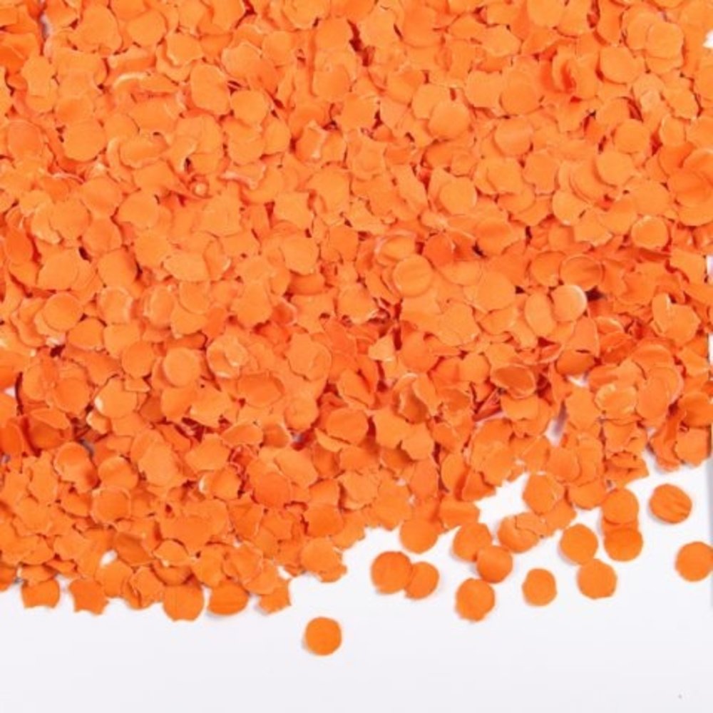WeFiesta Confetti oranje papier 100gr WeFiesta Confetti oranje papier 100gr