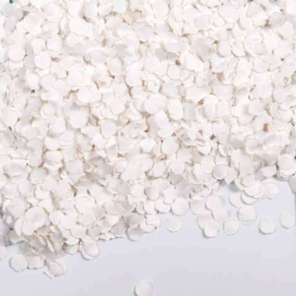 WeFiesta Weißes Papierkonfetti 100 g | pro Stück