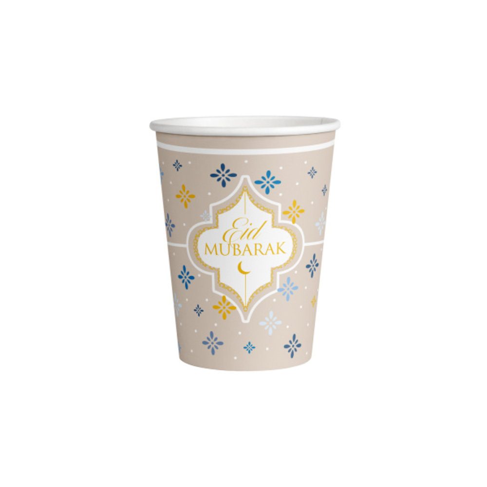 Amscan Tasses Eid Mubarak 250 ml | 8 pièces
