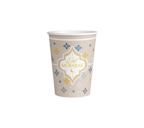 Amscan Eid Mubarak bekers 250ml | 8 stuks Amscan Eid Mubarak bekers 250ml | 8 stuks