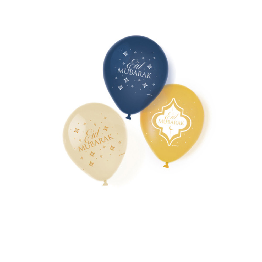 Eid Mubarak balloons 28cm | 6 pieces