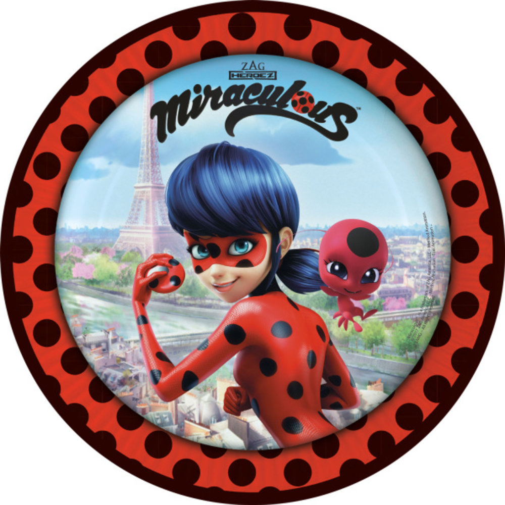 Riethmüller Miraculous Ladybug Teller, 23 cm | 8 Stück