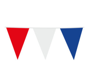 WeFiesta XL-Flaggengirlande rot-weiß-blau - 10 m